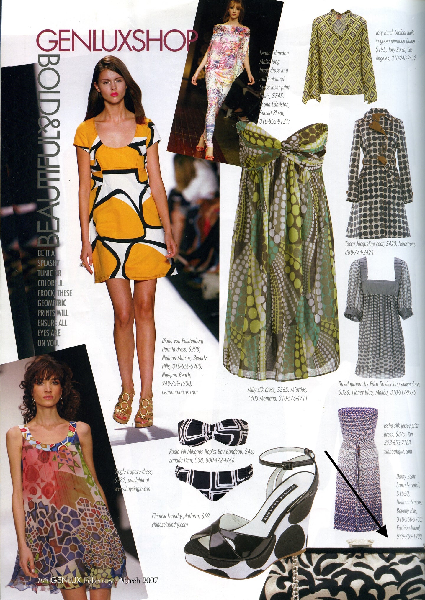 GenLuxShop Bold & Beautiful Picks include Darby's Brocade Clutch in Black & White