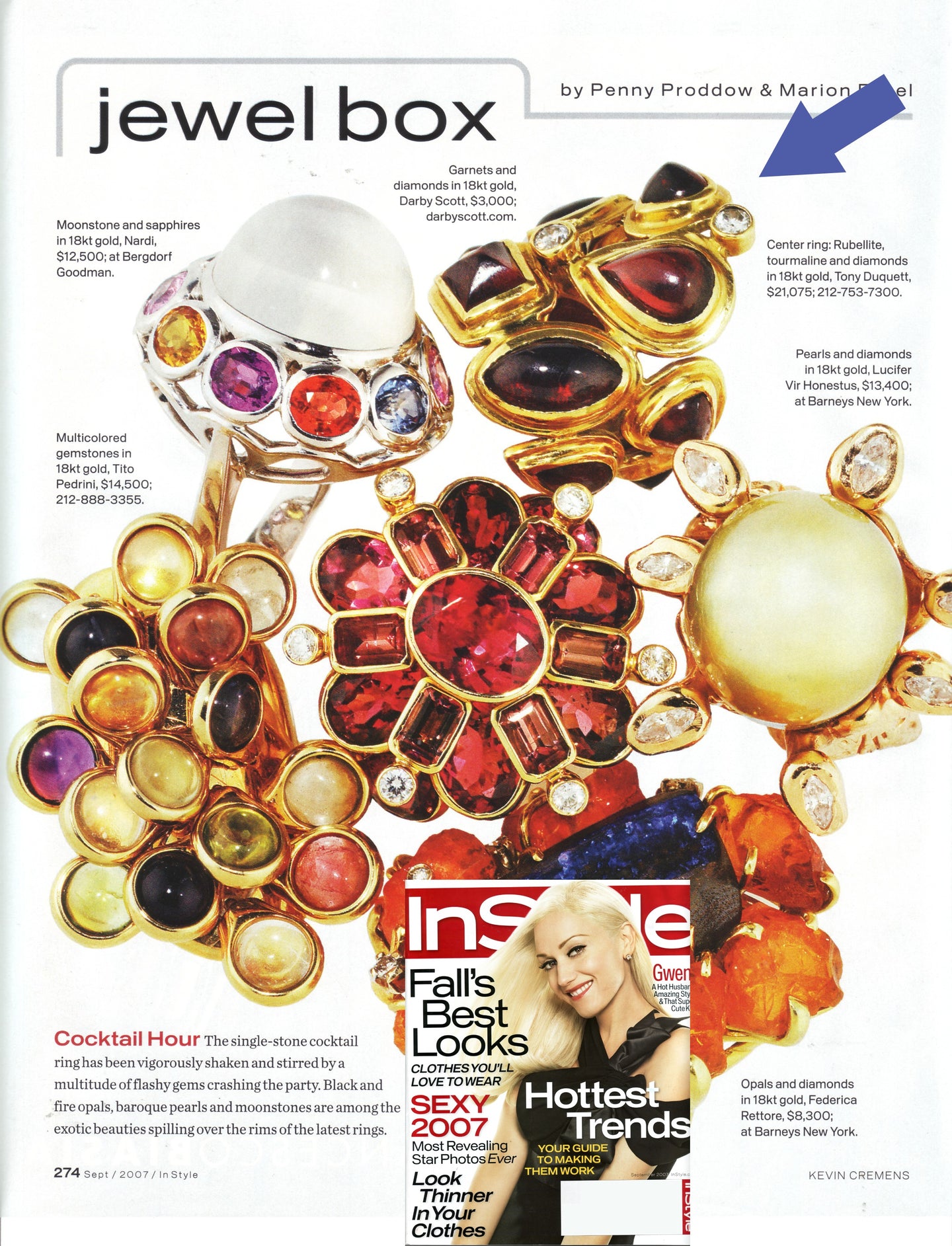 The Jewel Box presents Darby Scott's Garnet & Diamond Mosaic Cocktail Ring in 18K Gold