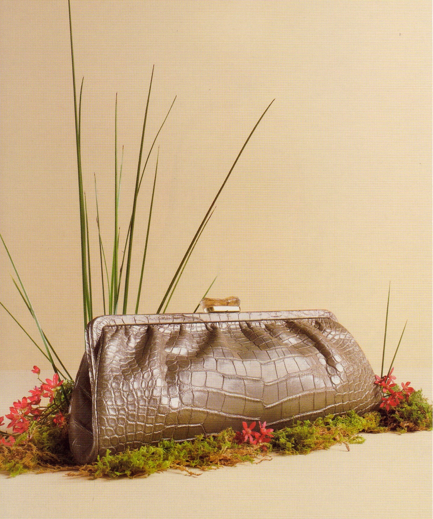 Neiman Marcus Showcases Darby's Mercury Alligator Long Clutch with Quartz Top-Lock 