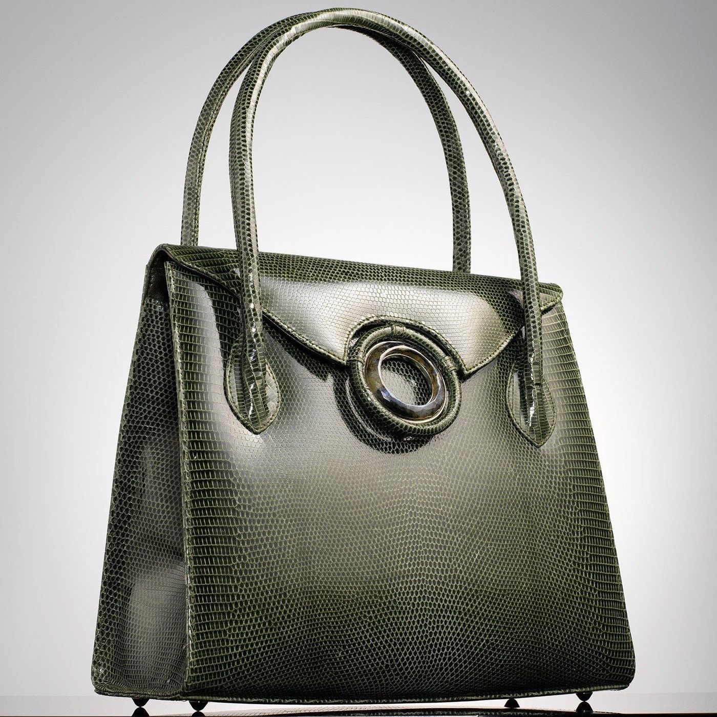 Thompson Tote in Green Lizard - Darby Scott