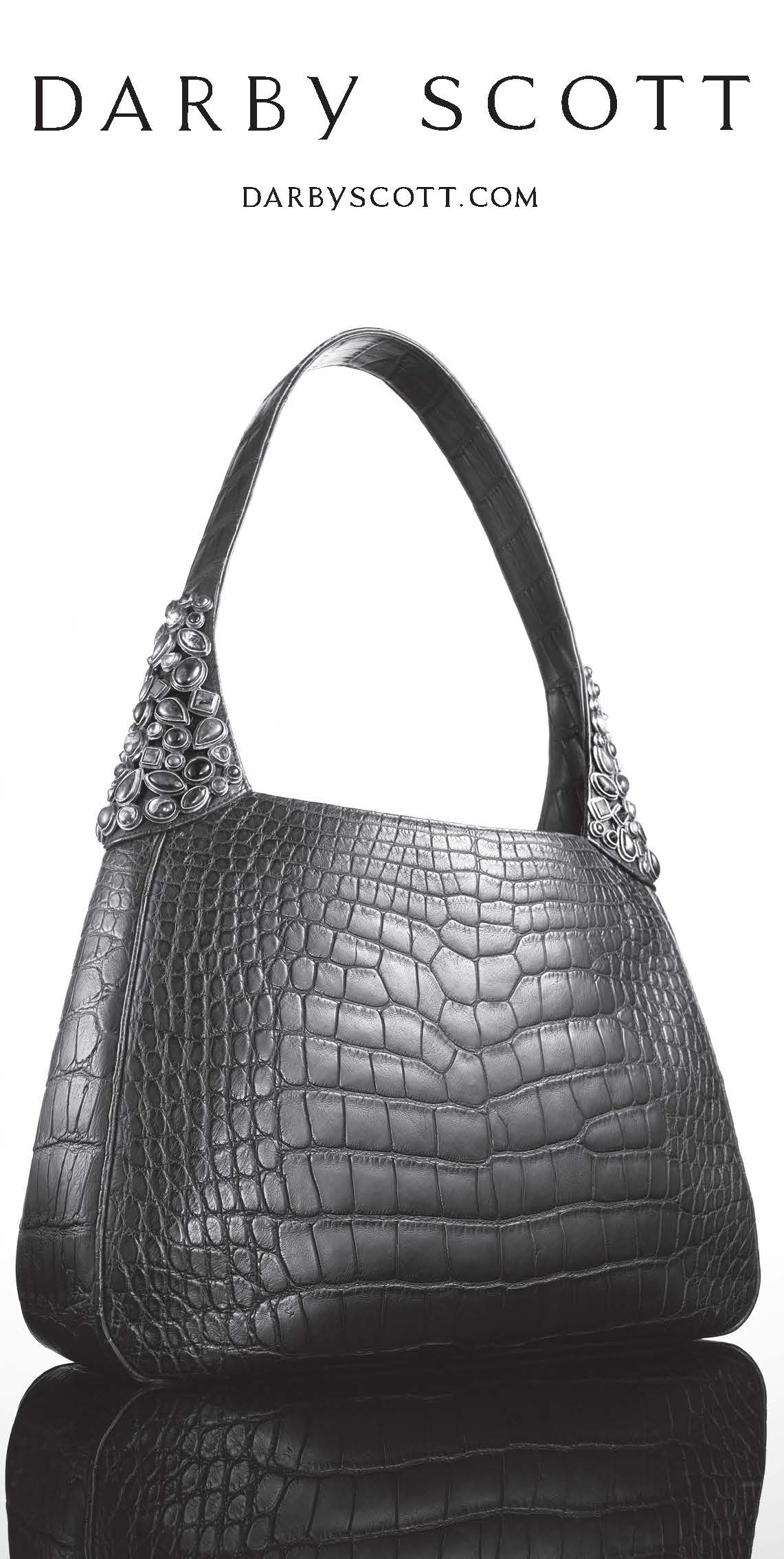 Hobo Tote with Gemstone Mosaic Handle by Darby Scott