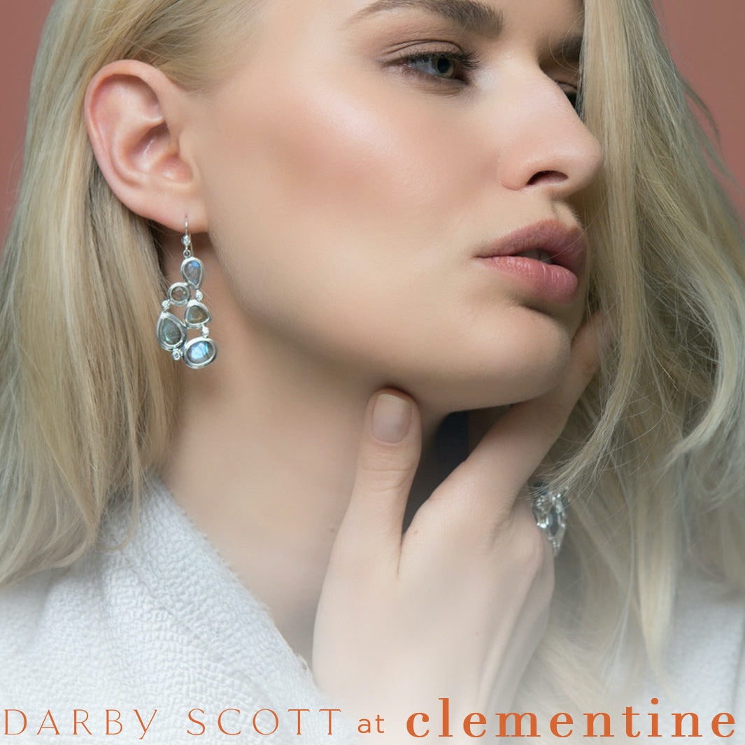 Model wearing Darby Scott Mosaic Jewelery