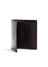 Black Exotic Crocodile Bi-Fold Euro Wallet, interior- Darby Scott