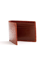 Cognac Exotic Nile Crocodile Classic Slim Bi-Fold Wallet, Interior - Darby Scott