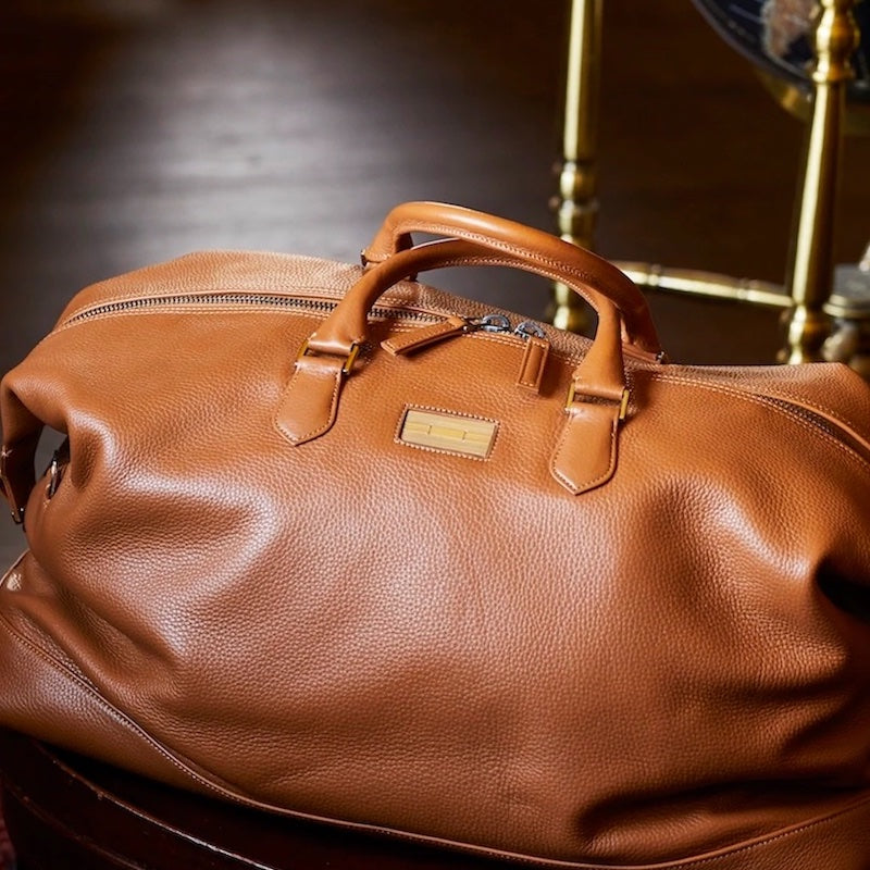 Cognac Leather Aspen Travel Bag
