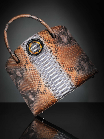 Annette Python Top Handle Bag by Darby Scott