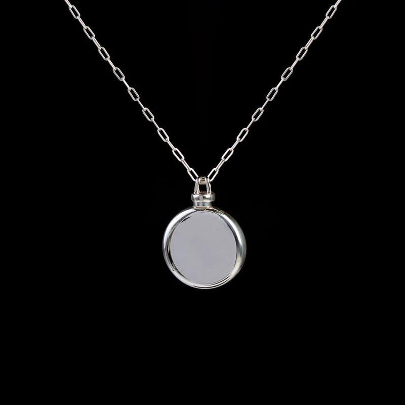 Round Sterling Silver Perfume Pendant 