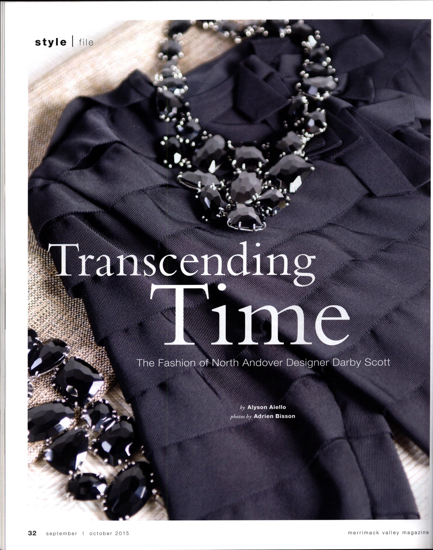 Ribbon Jacket and Onyx Jewelry by Darby  Scott - photo credit Adrien Bisson