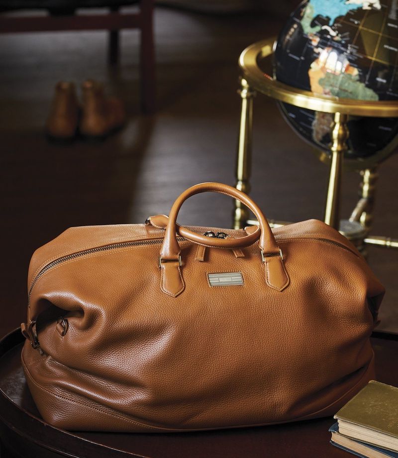 Cognac Leather Aspen Travel Bag - Darby Scott