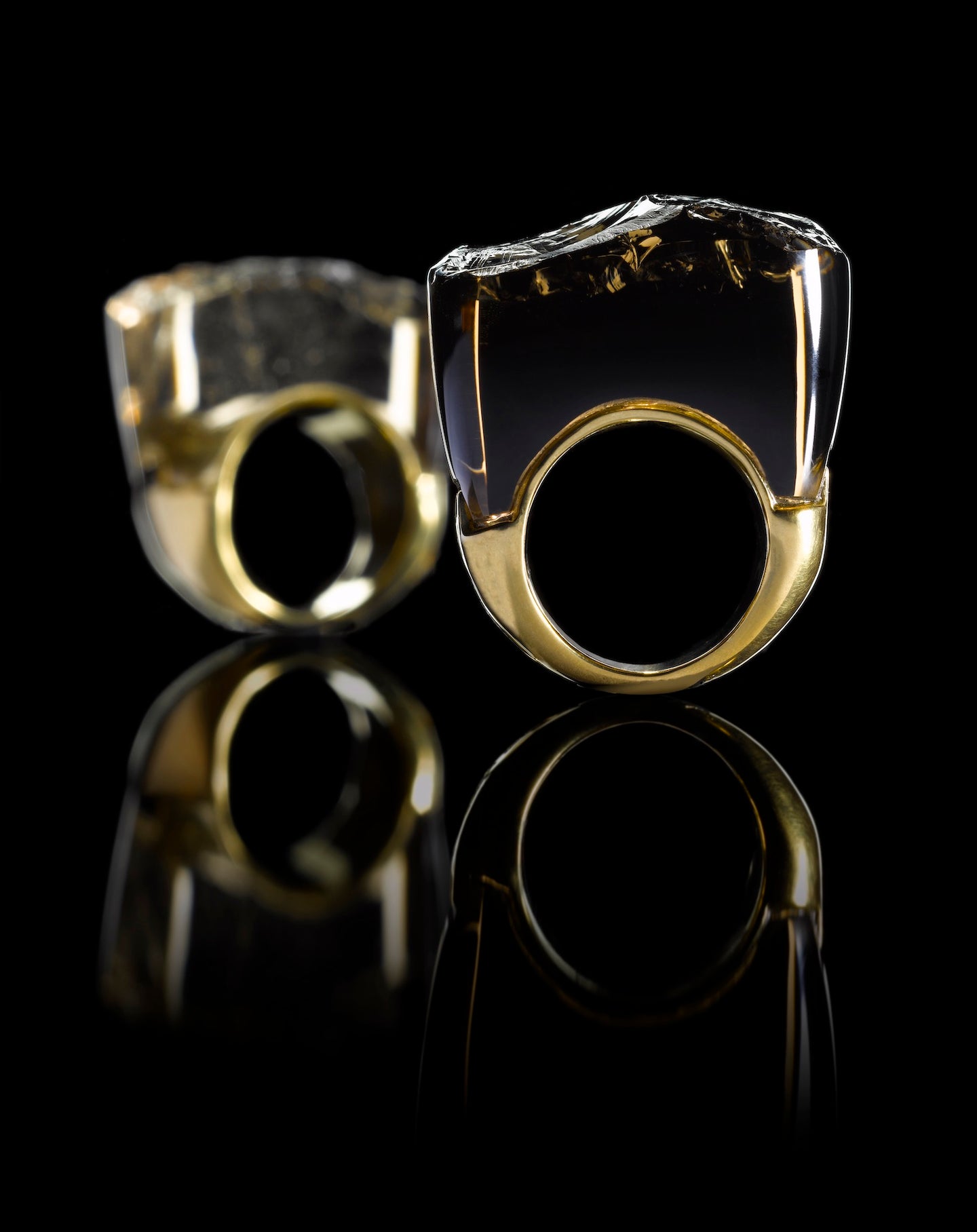 Rough Cut Smokey Topaz Ring - Darby Scott