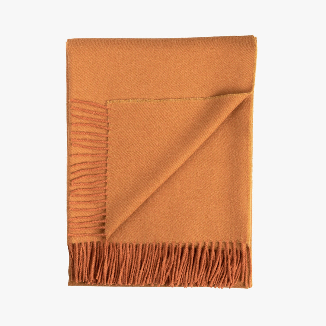 Ember Orange Baby Alpaca Throw Blanket - Darby Scott