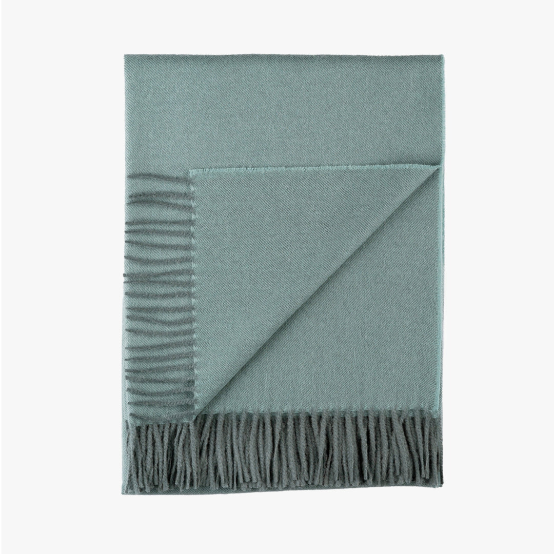 Misty Green Baby Alpaca Throw Blanket - Darby Scott