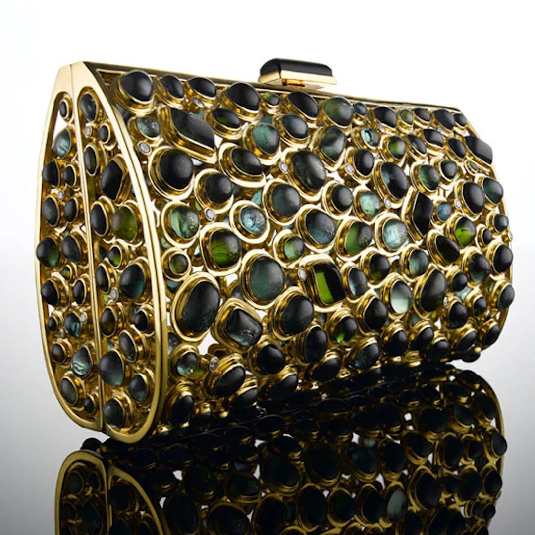 Tourmaline & Diamond One of a Kind Minaudière by Darby Scott