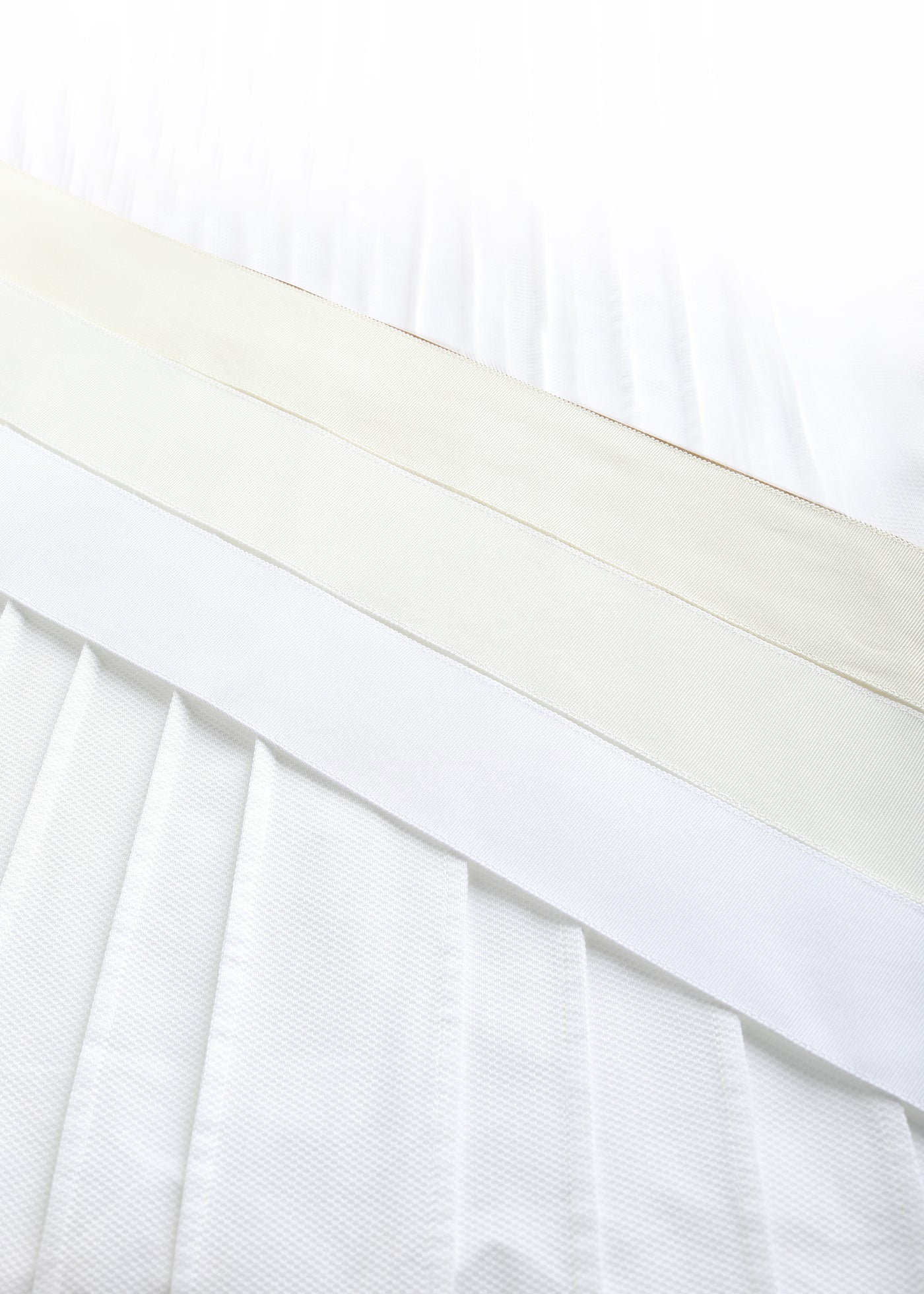 Ivory, White & Pure White Ribbon Belts