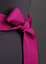 Close up of Berry Silk Grosgrain Ribbon Belt, Wide - Darby Scott