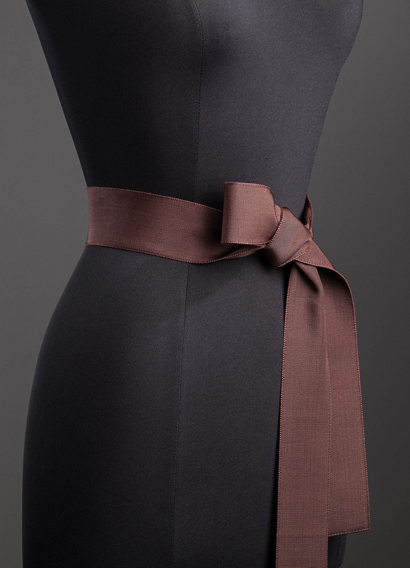 Belt Ribben Ribbon Belt, Wide - Brown | Darby Scott