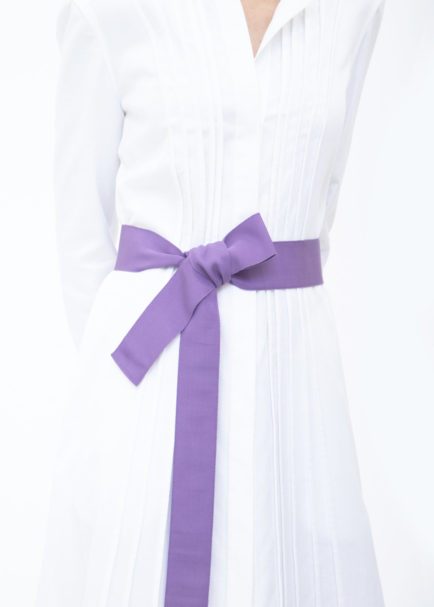 Amethyst Wide Grosgrain Ribbon Belt