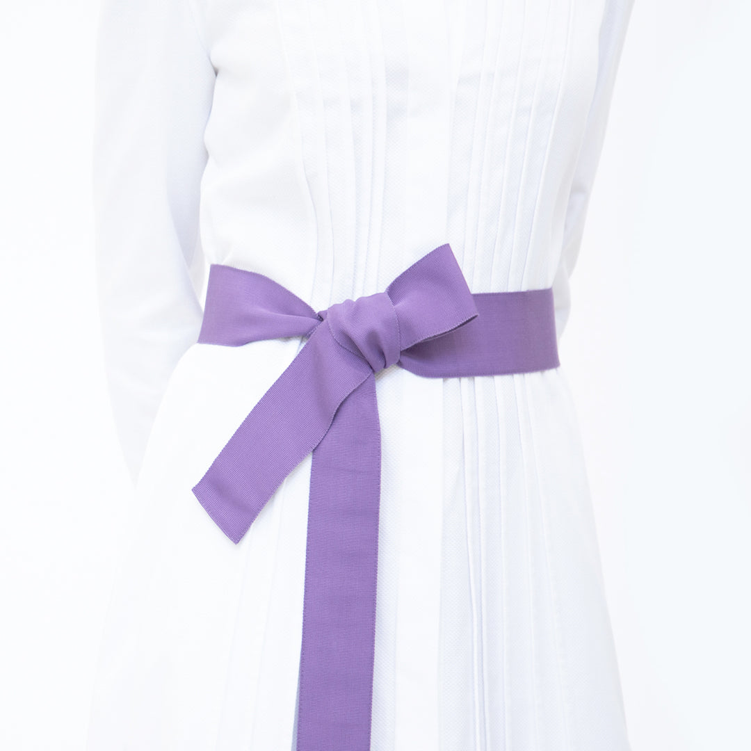 Amethyst Wide Grosgrain Ribbon Belt