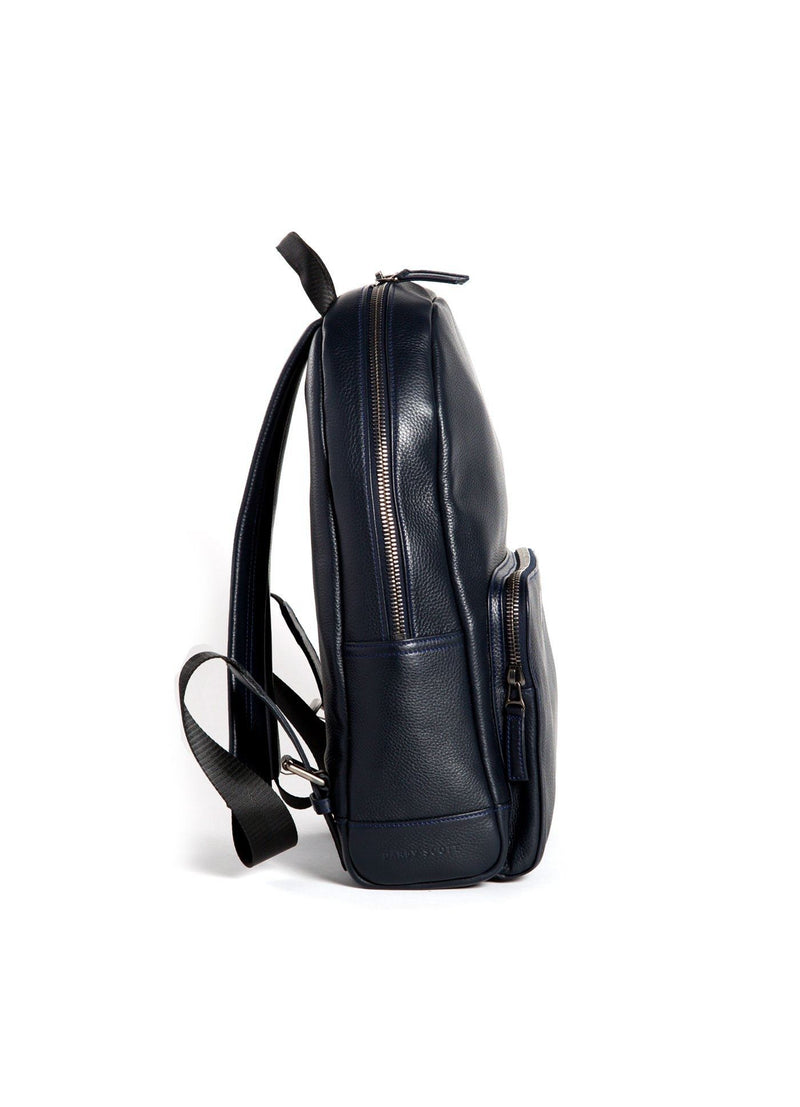 Stuart Backpack in Navy Leather | Darby Scott