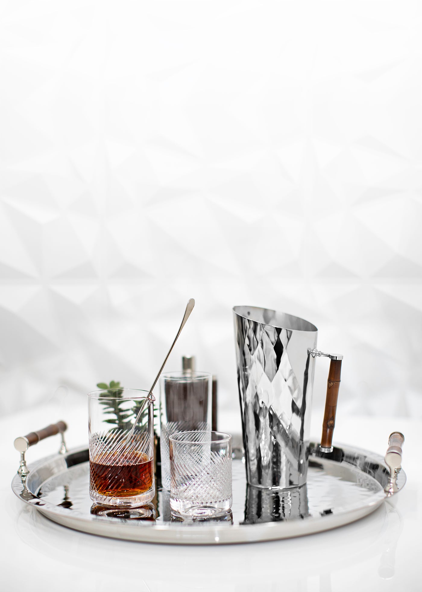 Barware Displayed on Tray - Darby Scott