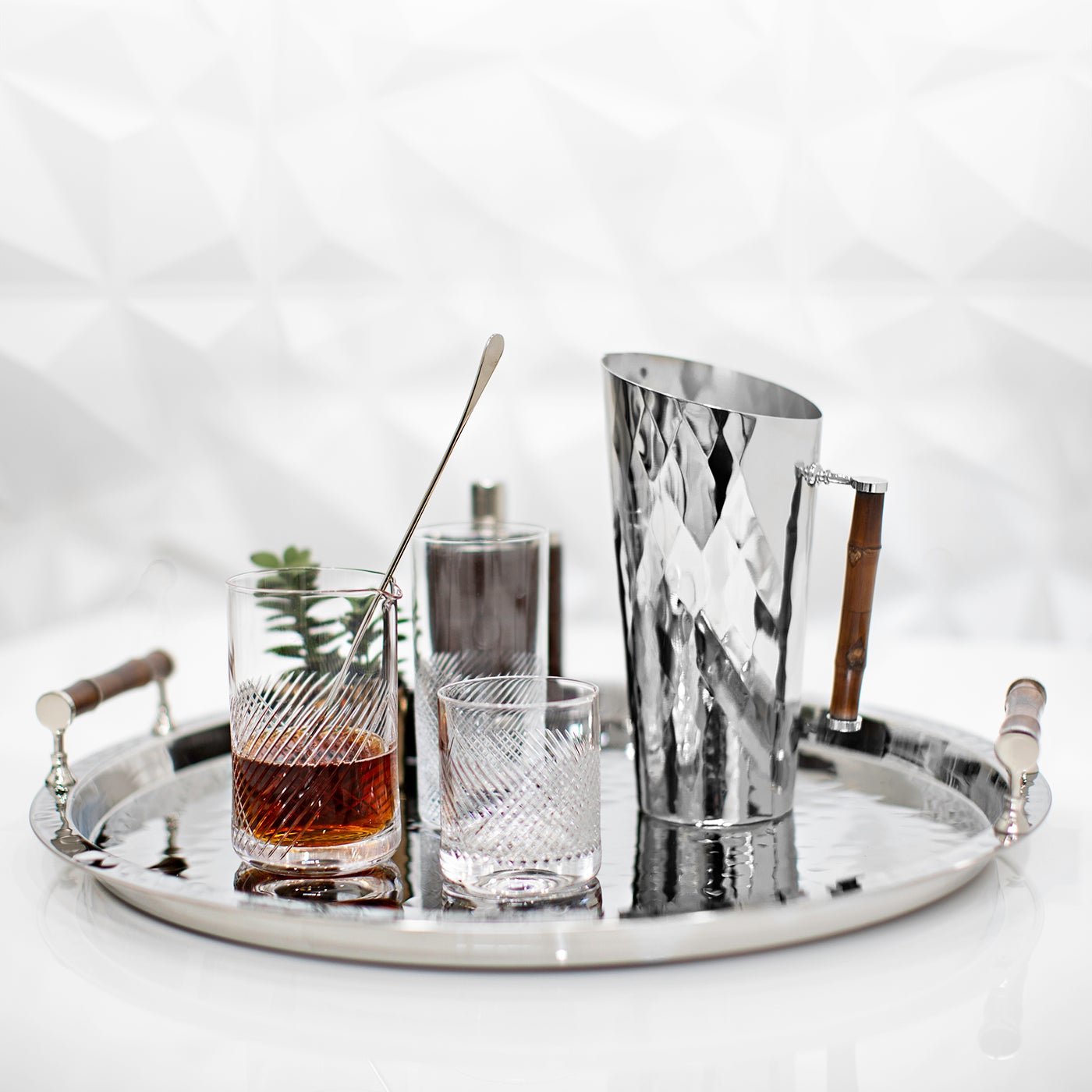 Barware Display on Tray - Darby Scott