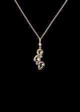 Citrine diamond 14K gold necklace mosaic 3 stone - Darby Scott