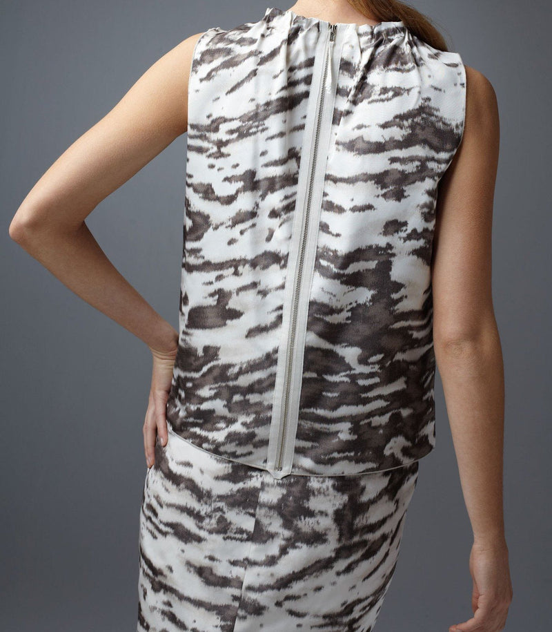 Back of Two Piece Dress on model - Darby Scott