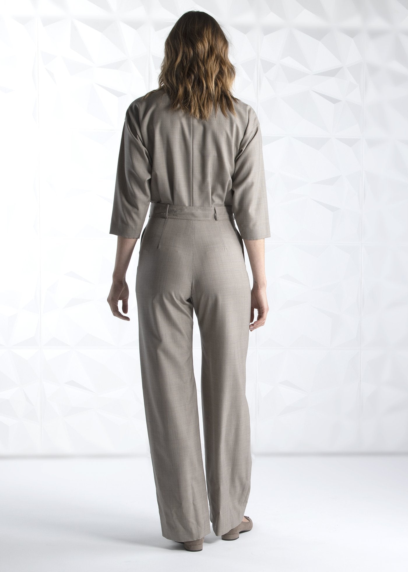 Darby Scott Tan Jumpsuit back View