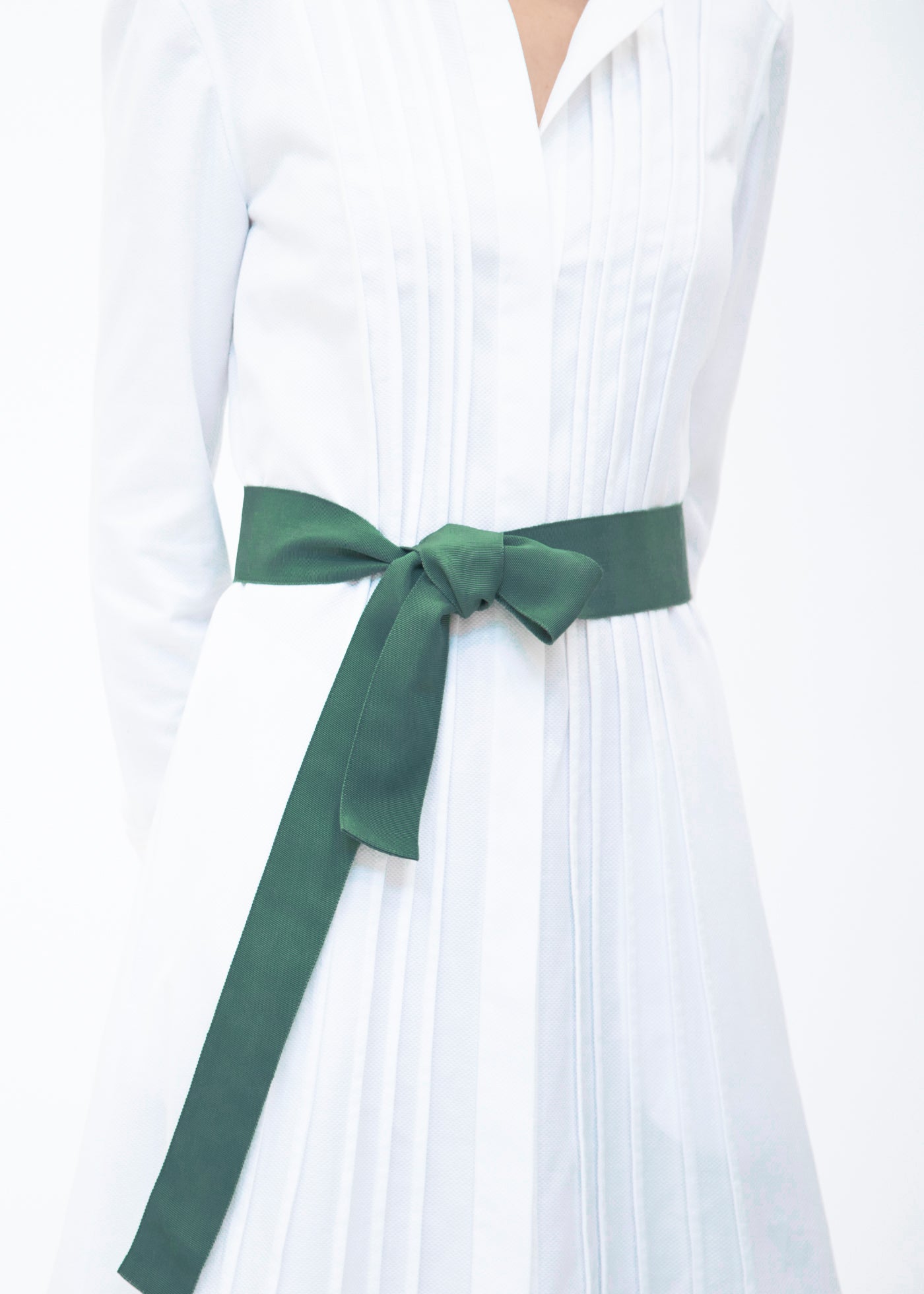 Ribbon Belt, Wide - Hunter Green