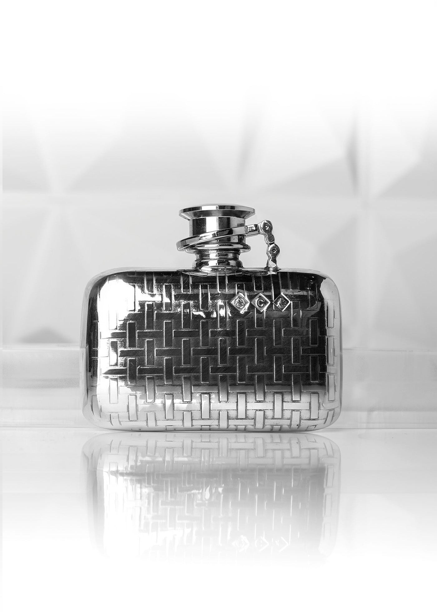 Pewter Mini Flask with Captive Top