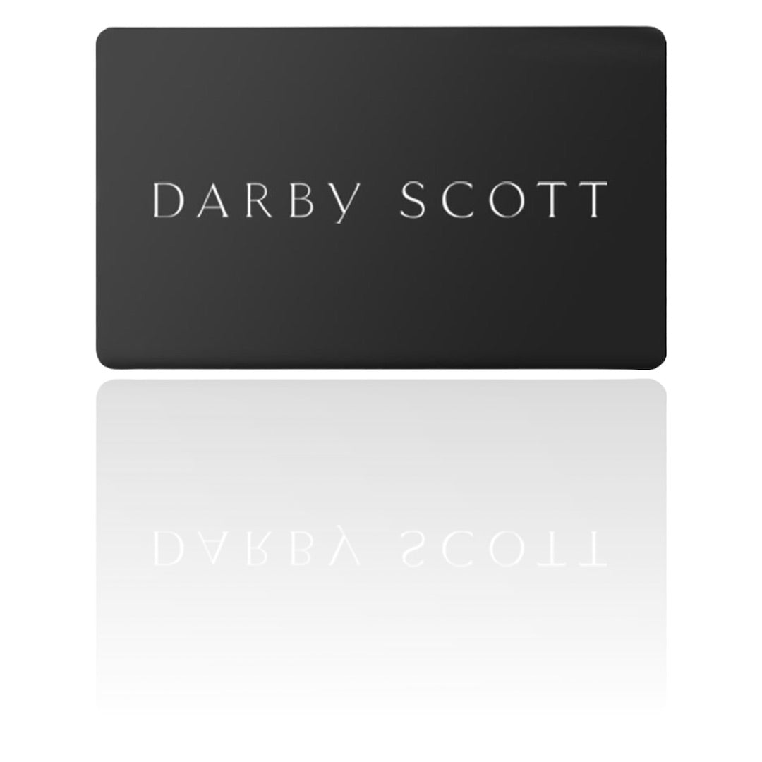 Gift Card, black with White Darby Scott logo