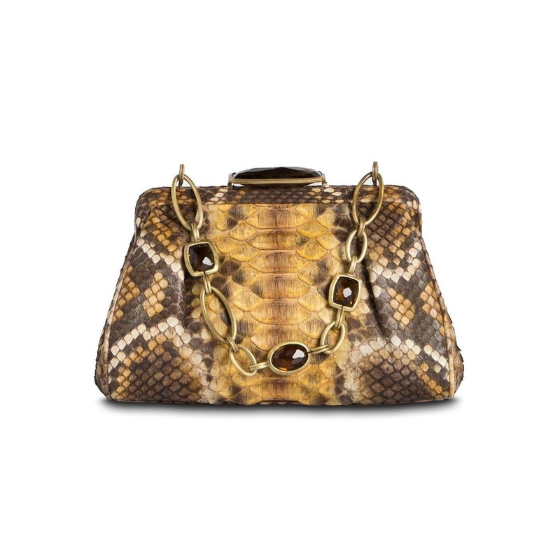 Dark Gold Multi-Color Mini Handbag, Front View - Darby Scott