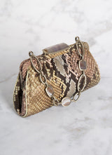 Pastel Colored Chain & Jewel Mini Handbag, Side View - Darby Scott