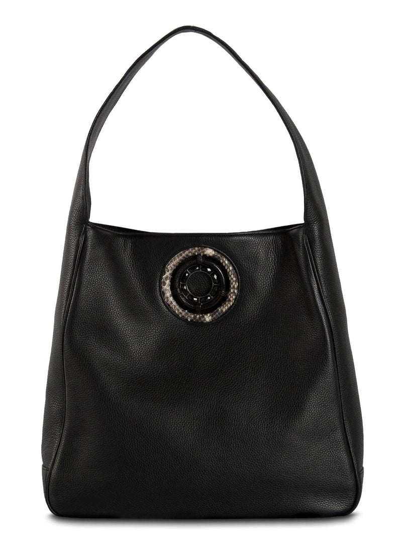 The Paige Hobo in Black Leather - Darby Scott