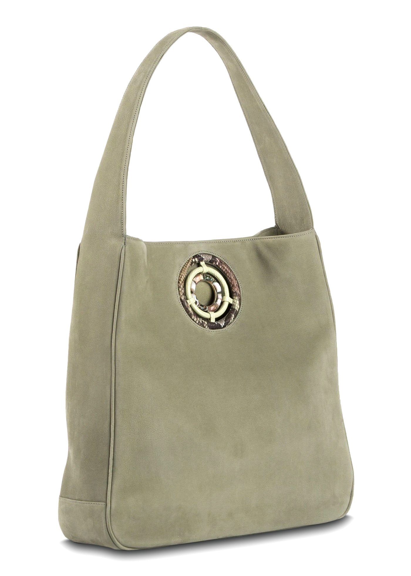 Side of Celedon Suede Paige Hobo - Darby Scott