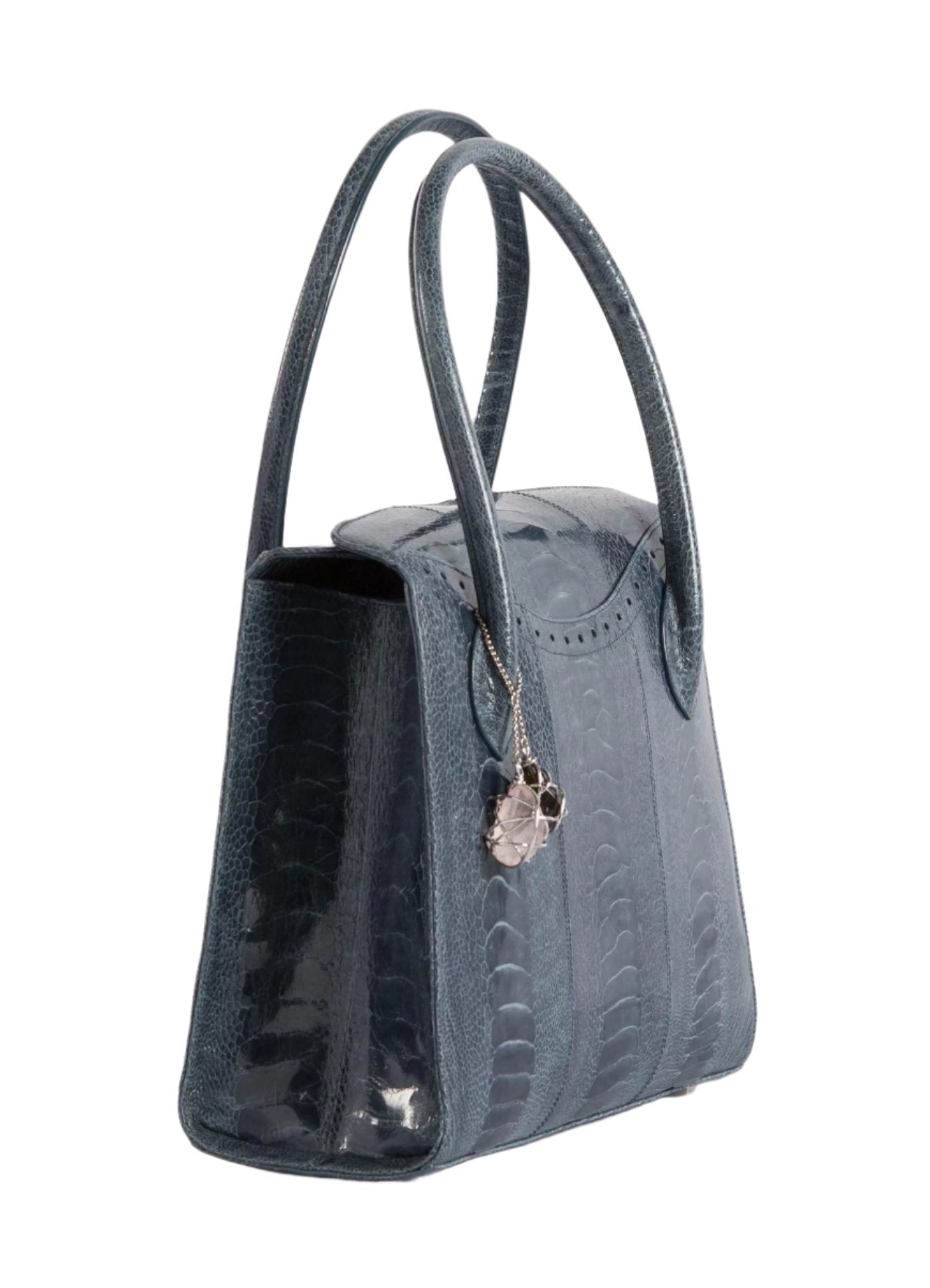 Side Denim Ostrich Leg Thompson Tote - Darby Scott