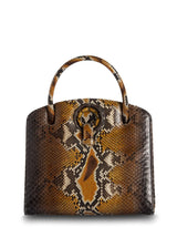 Front View of Cognac Annette Top Handle Tote - Darby Scott