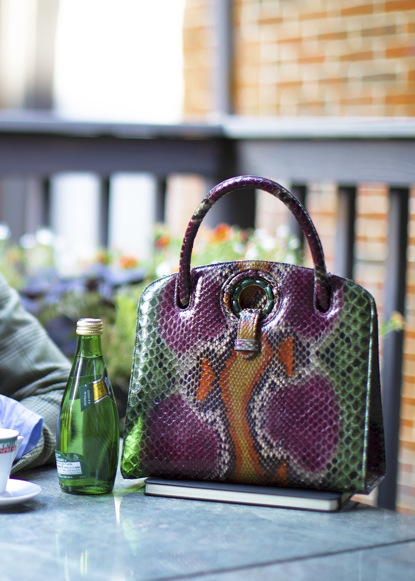 Darby Scott Annette Handbag resting on table