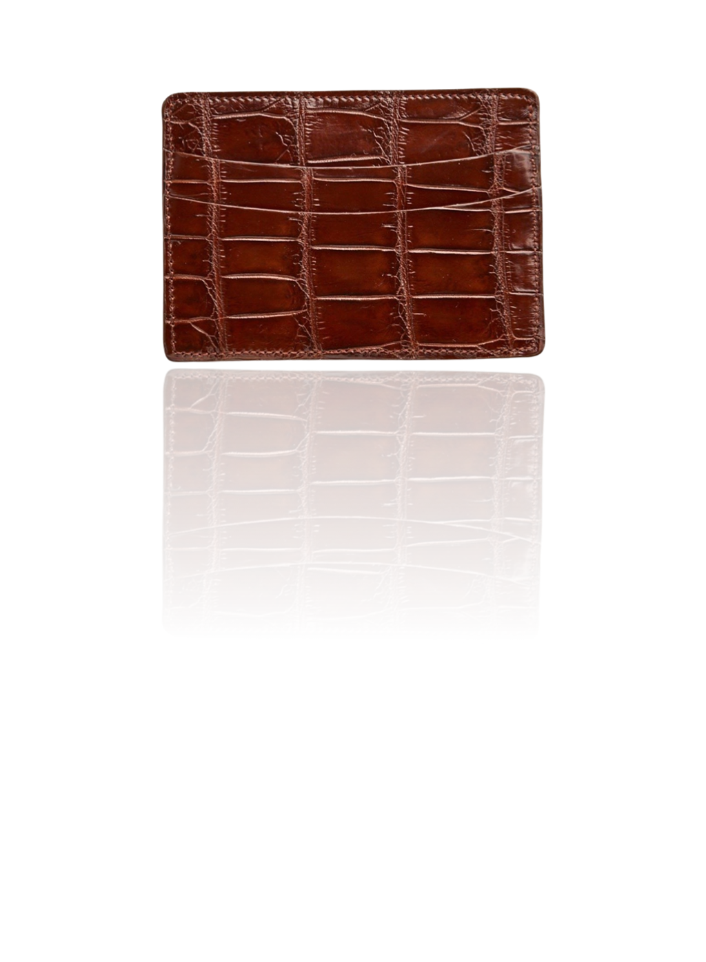 Chocolate Crocodile Credit Card Case - Darby Scott