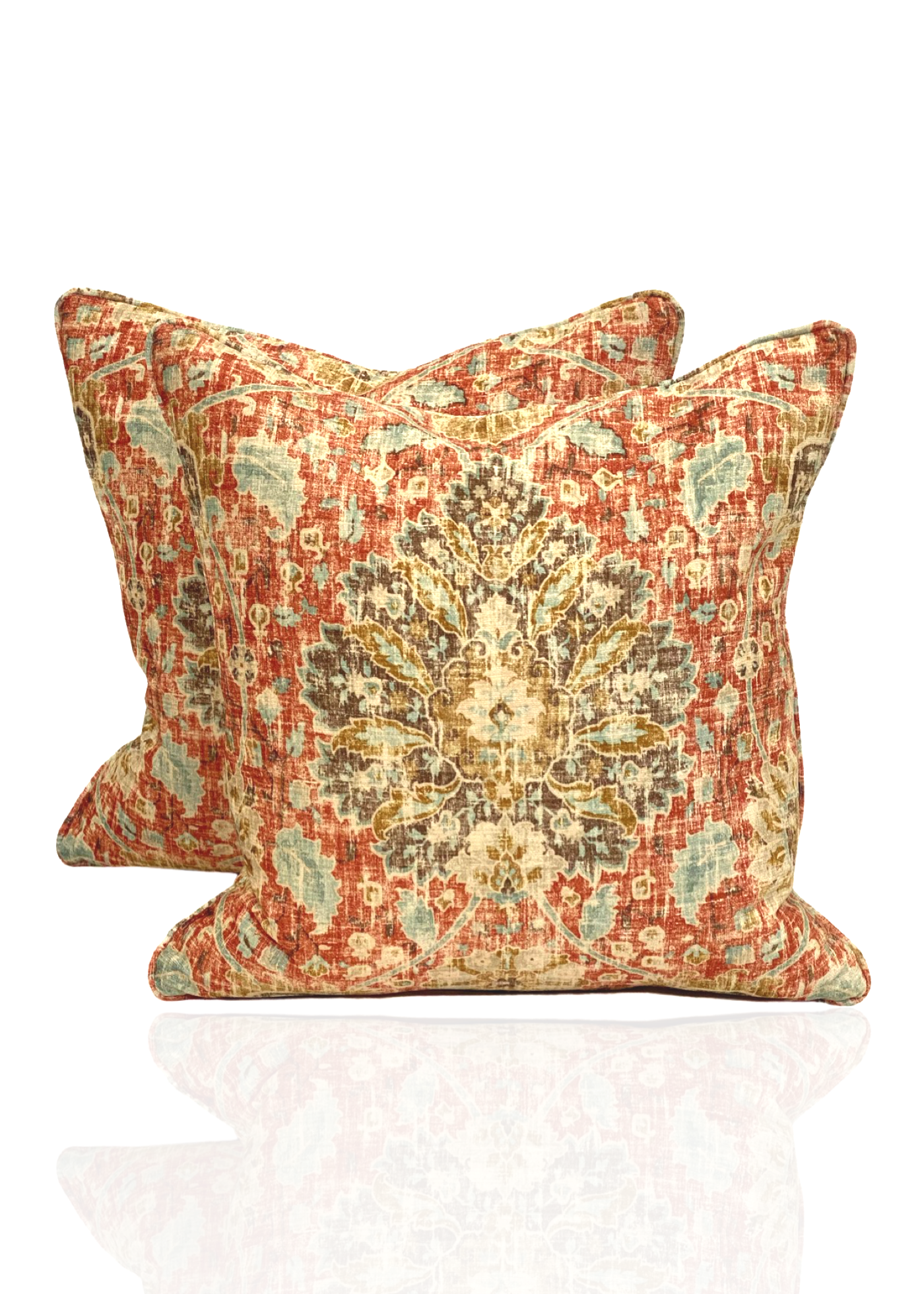 Terracotta multi color throw pillows 