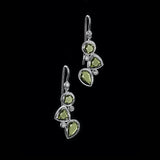 Peridot & Diamond Sterling Silver Mosaic 3 Stone earrings - Darby Scott   