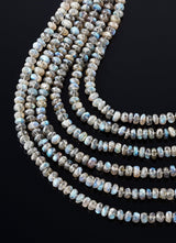 Close up of Labradorite gemstones on 6 Strand Necklace - Darby Scott
