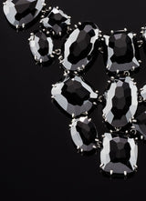 Detail view of Black Onyx cabochons set in Bib Style Necklace - Darby Scott