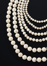 Close up of cream Jade Multi Strand Necklace - Darby Scott