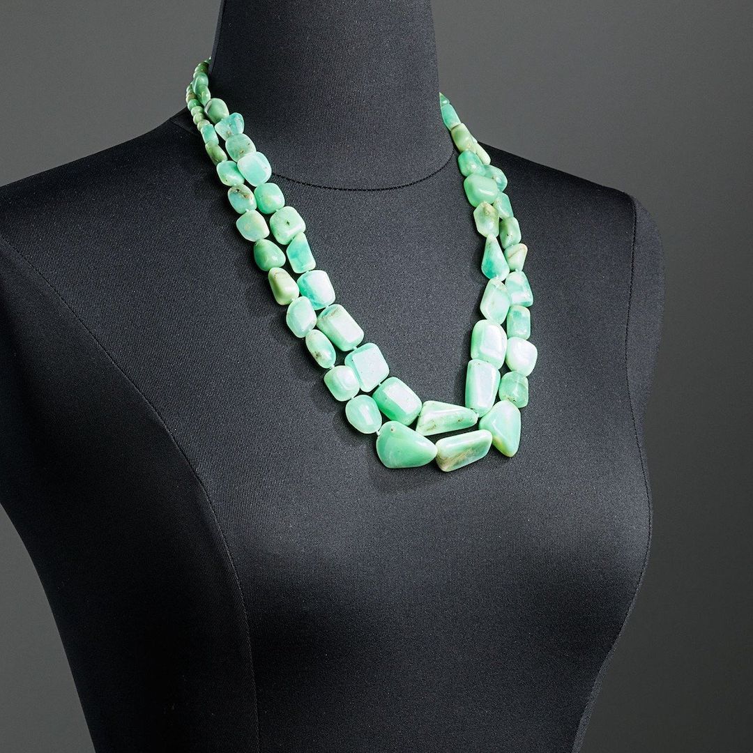 Chrysoprase Necklace, Two Strands - Darby Scott