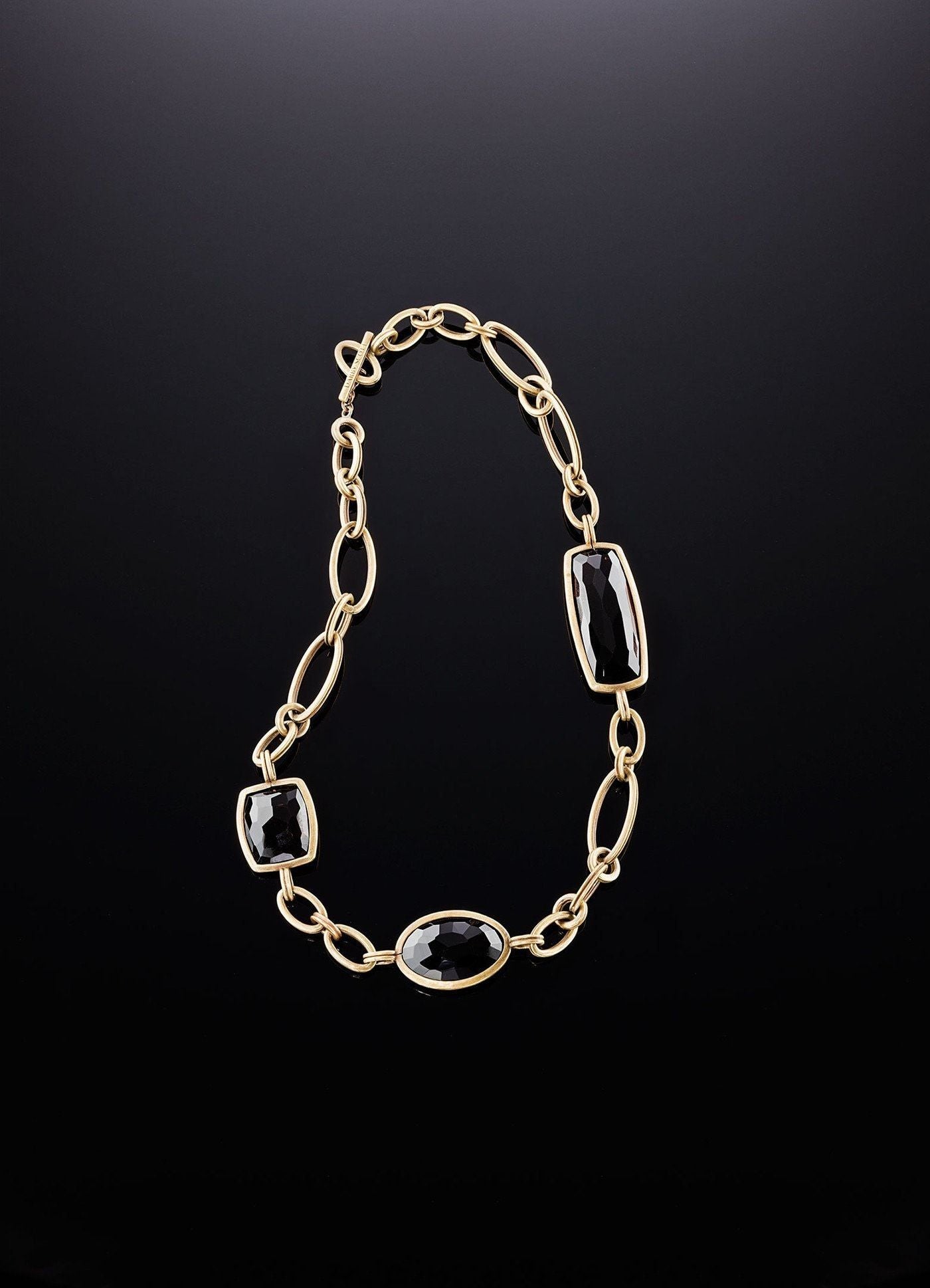 Lay down of Smokey Topaz Chain Link Necklace - Darby Scott