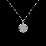 Sterling Silver Perfume Flask Round Pendant   - Darby Scott
