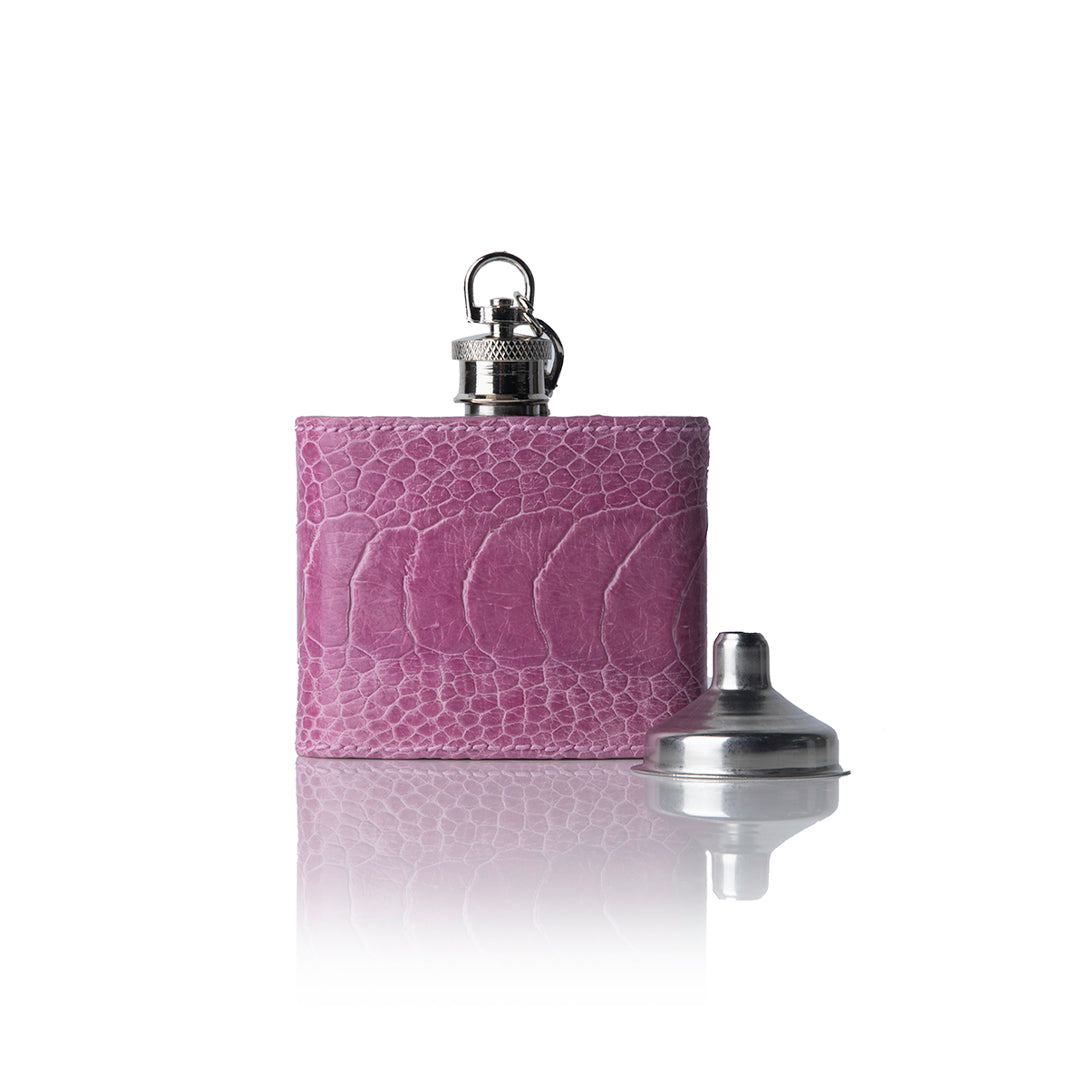 Keychain Flask with Funnel. Pink