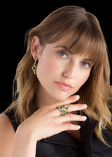 Malachite jewelry on model - Darby Scott