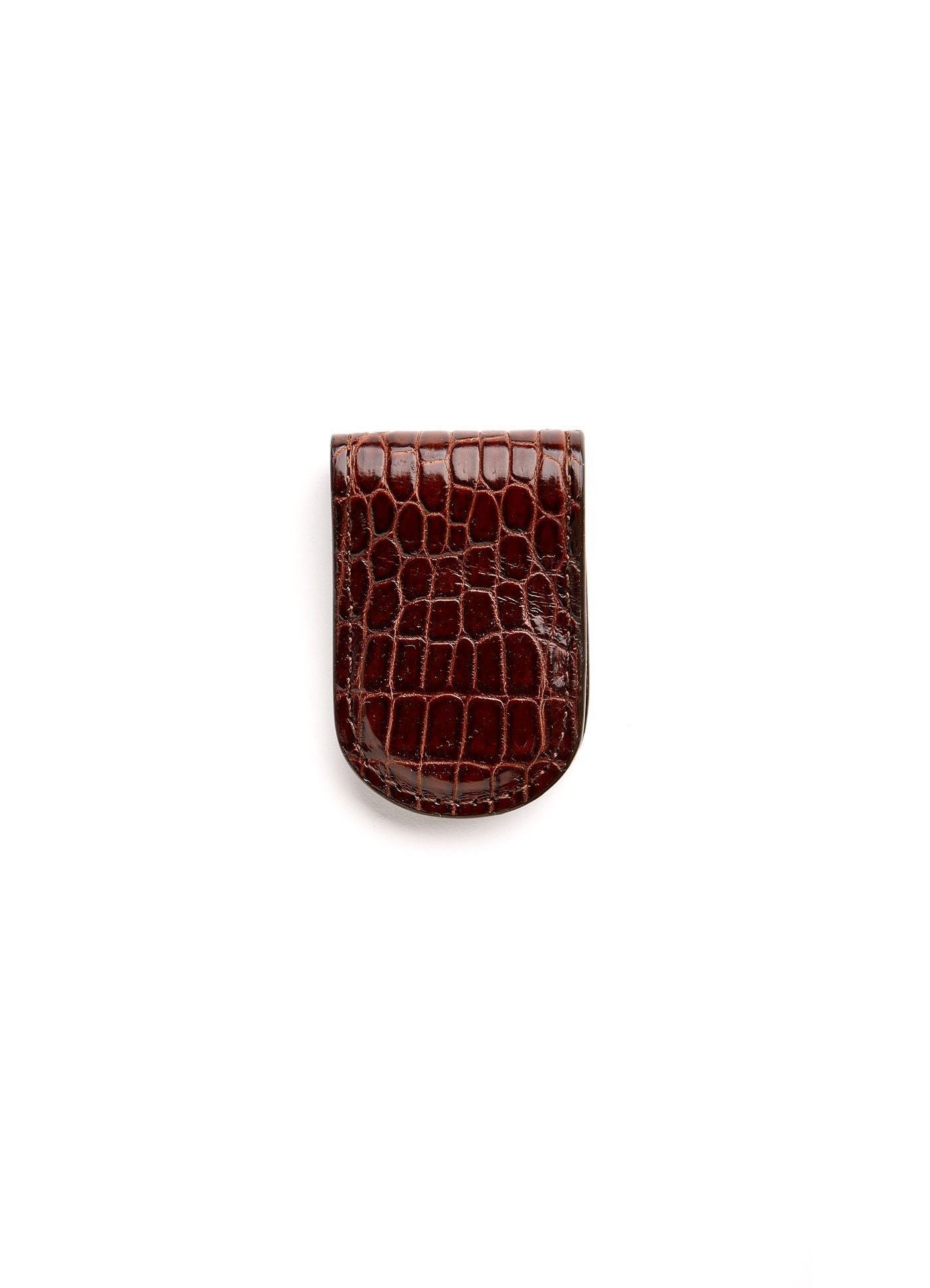 Brown Crocodile Money Clip - Darby Scott